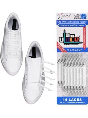 uLace Slims No-Tie Shoelaces - Elastic Shoe Laces for Sneakers | Stretchy